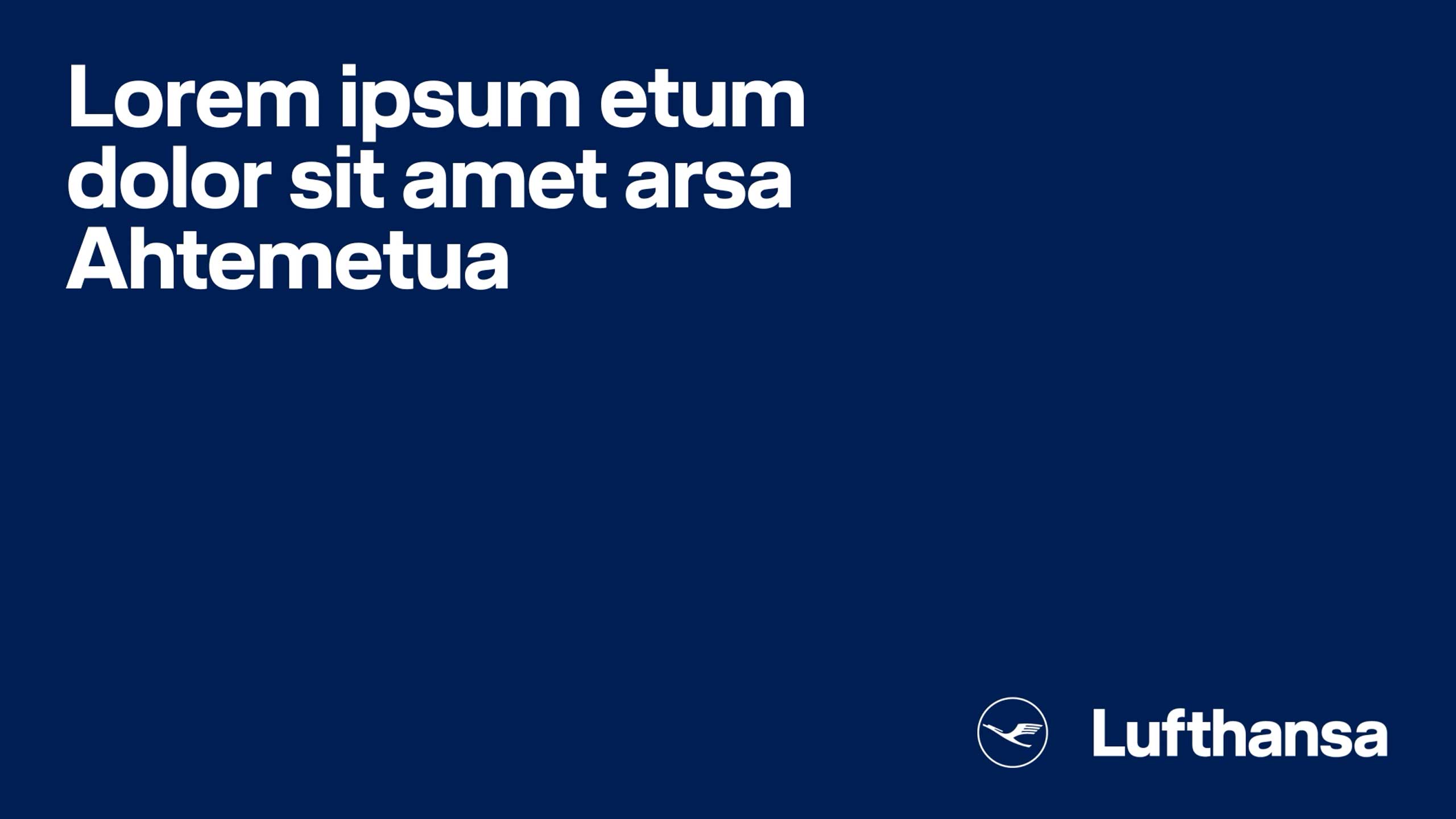 Lufthansa Rebrand - Promo Design